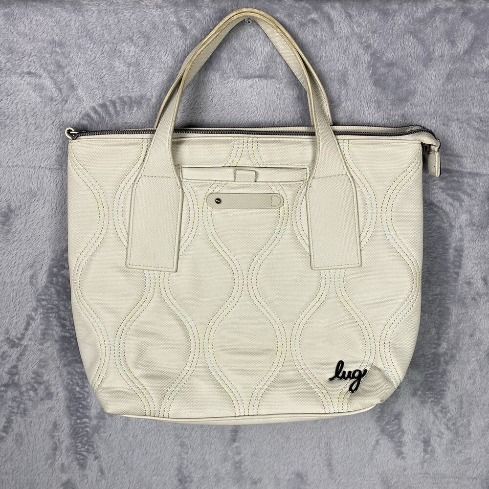 Lug Alto Matte Luxe‎ Bag Purse Pebble IcePop Travel Carry On Handbag Tote Ivory